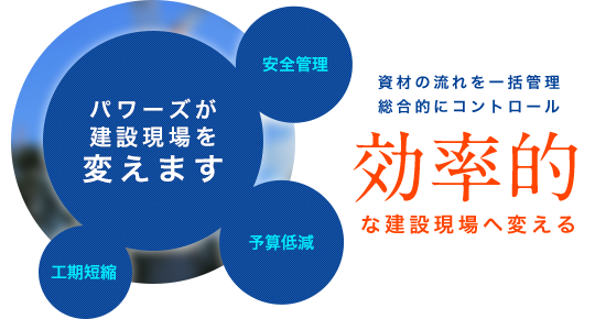 パワーズが効率的な建設現場へ変える